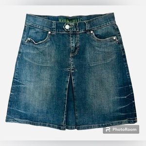 HYDRAULIC JEAN MINI SKIRT